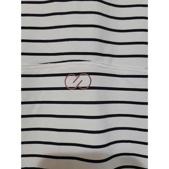 Calia Black/White Stripe Athletic Rashguard 1/4 Zip Shirt Women’s XL EUC - Picture 4 of 9